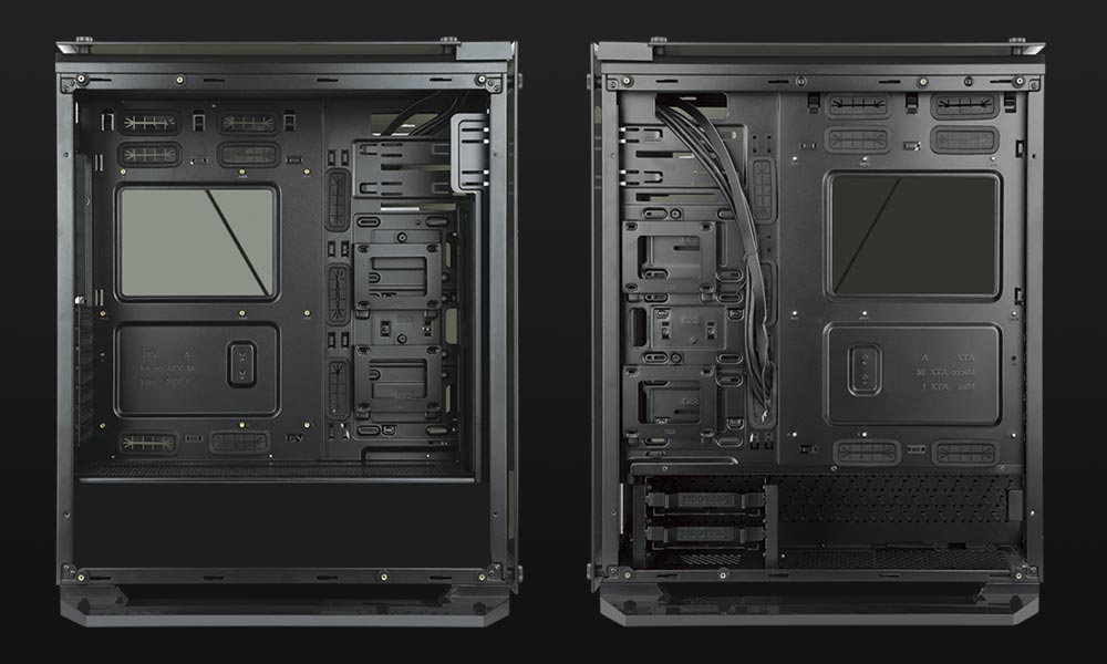 Interior de la caja gaming Cygnus