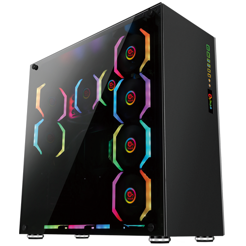 Lateral caja gaming Avalon con ventiladores