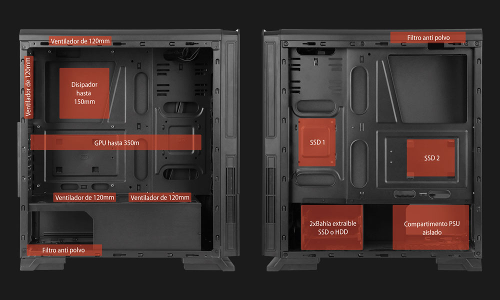 Nuestra caja gaming más espaciosa - Caja Gaming Gárgola