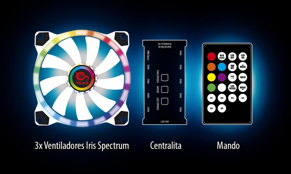 Controles de la caja gaming Cronos Orchid | Talius
